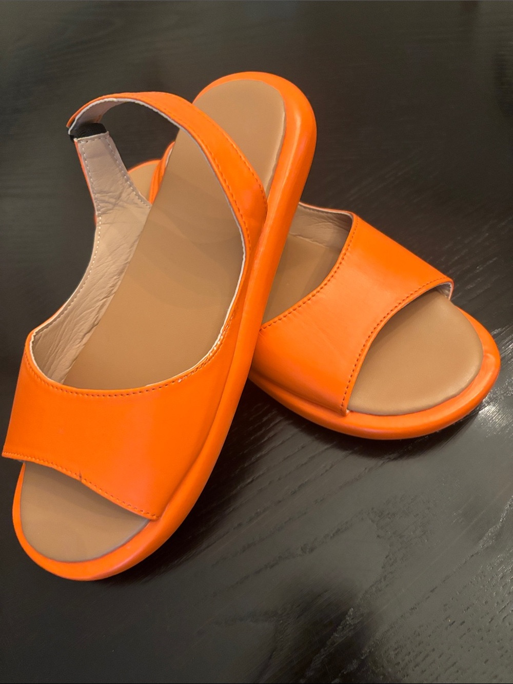 Darling Women’s Orange Slingback Comfort Sandals